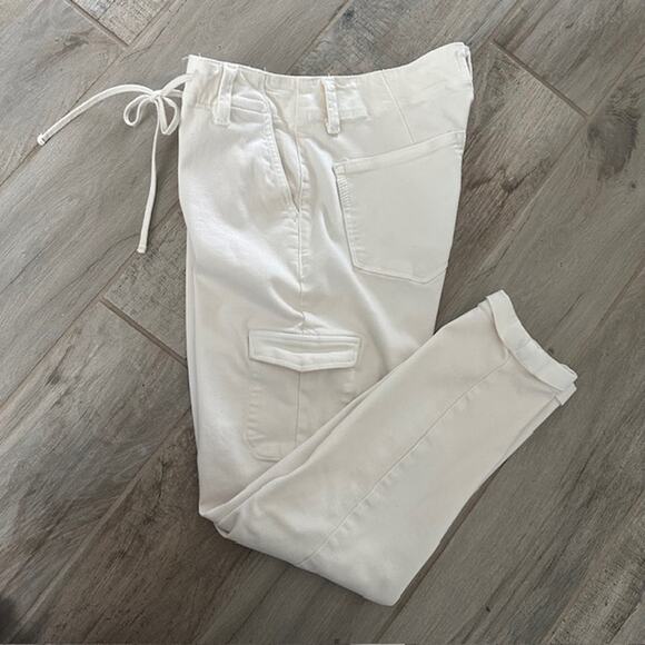 Paige Christy Mid-Rise Straight Cargo Pants Size: 29 Color: Quartz Sand - Picture 8 of 11